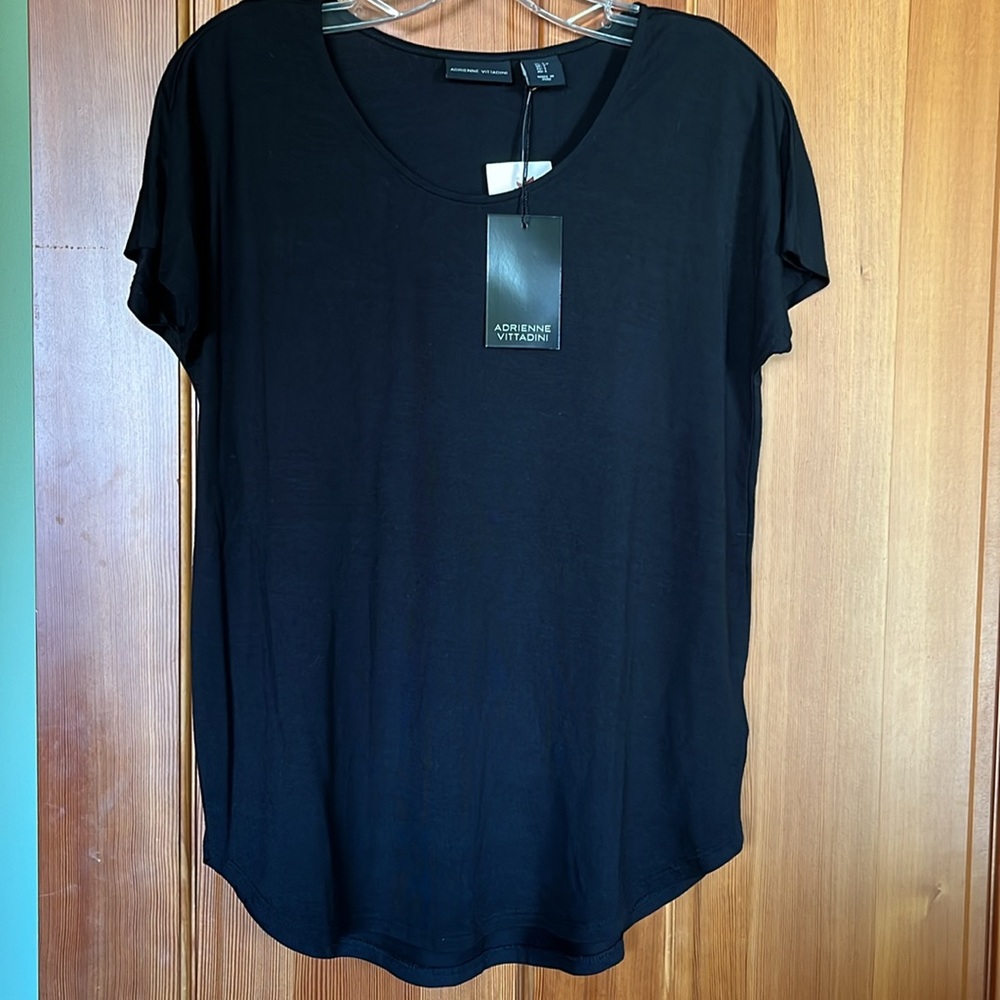 NWT Adrienne Vittadini Black Women's Top, Size Small
